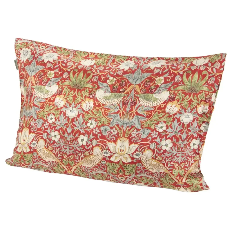 Nishikawa Morris Gallery Strawberry Thief 63X43Cm Pillow Cover 100% Cotton Red Pj07305676R