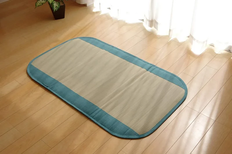 Ikehiko Corporation Rush Rug Mat Sleep Refreshing Baby Kids 70X120Cm Blue Juniors Japan #7514309