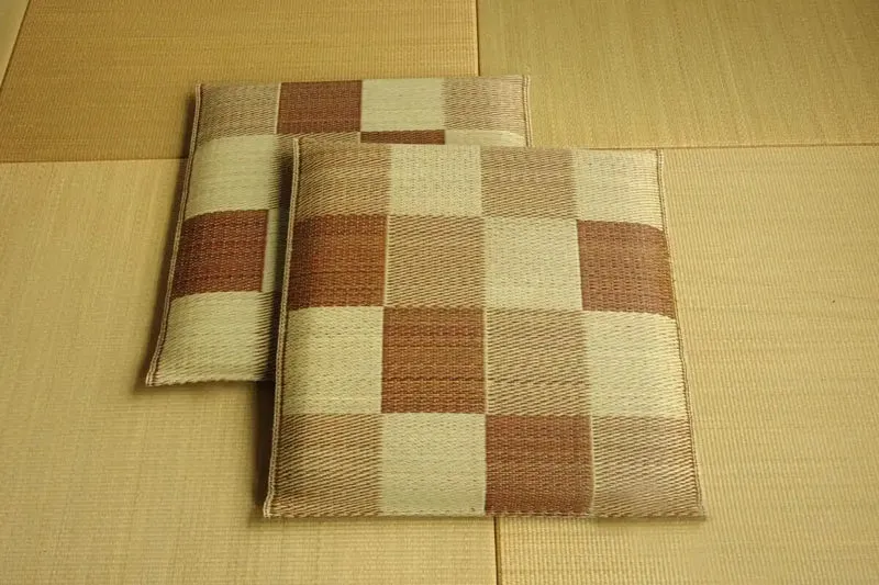Ikehiko Rush Zabuton Block 2Pc Set 55X55Cm Brown #3128010 By Ikehiko Corp