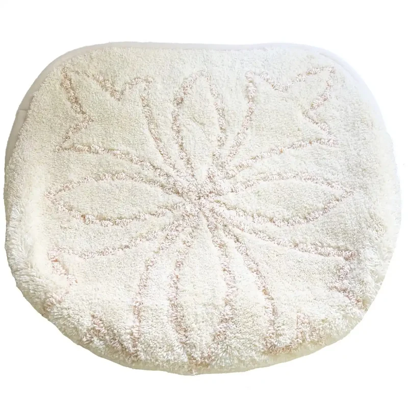 Senko Blason White Emblem Pattern Toilet Lid Cover - Japan - Elegant 38916