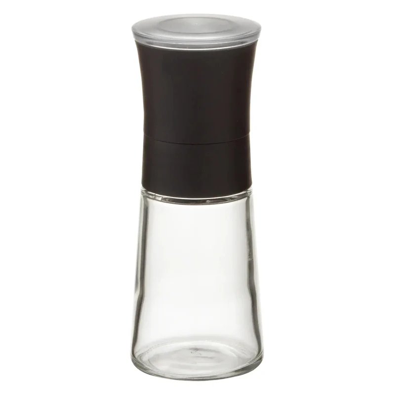 Rise Stavia Luxe Soda Glass Pepper & Salt Mill Black Japan - Small