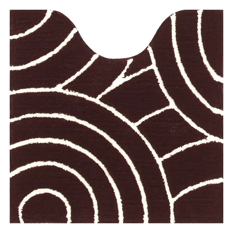 Senko M+Home Japan Bronx Toilet Mat Brown 60X60Cm Antibacterial Deodorant 20703