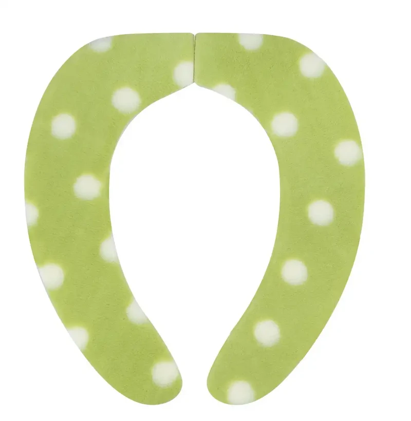 Sanko Mitsuba Toilet Seat Cover 9Mm Washable Green Dots Suction Kc-72