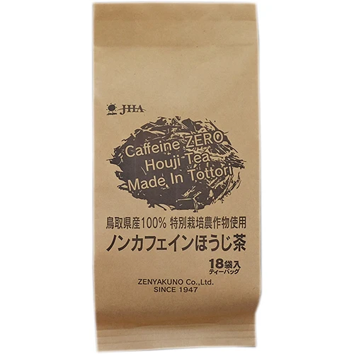Zenyakuno Caffeine Zero Houji Tea 18 Bags - Made In Tottori - Japanese Non-Caffeine Tea