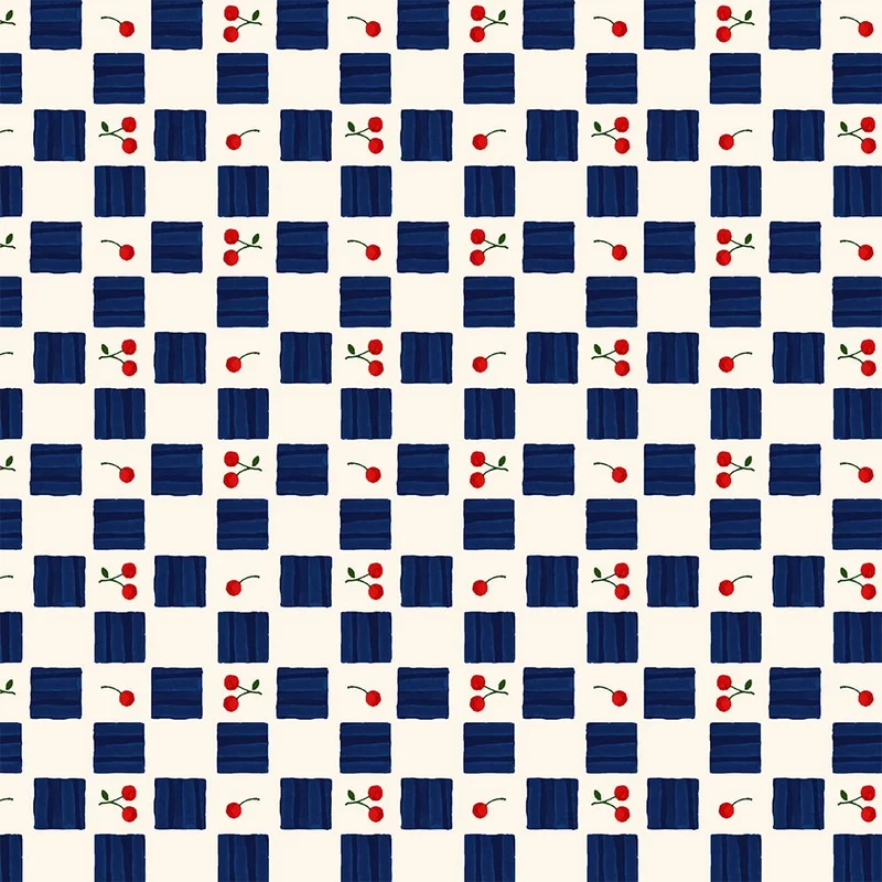 Hama Pattern Furoshiki Cloth 90Cm Japan Cherry Checkered