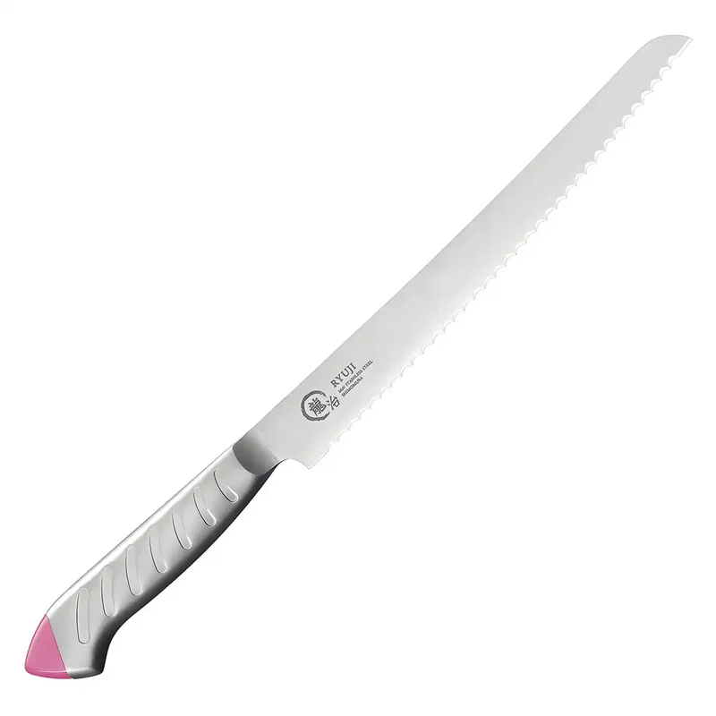Ryuji Molybdenum Steel Bread Knife Pink