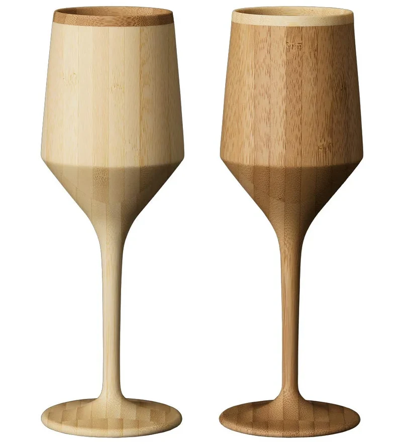 Riveret Japan Vessel Cocktail Glass Sherry 180Ml Pair Set Bamboo Dishwasher Safe Rv-112Wb