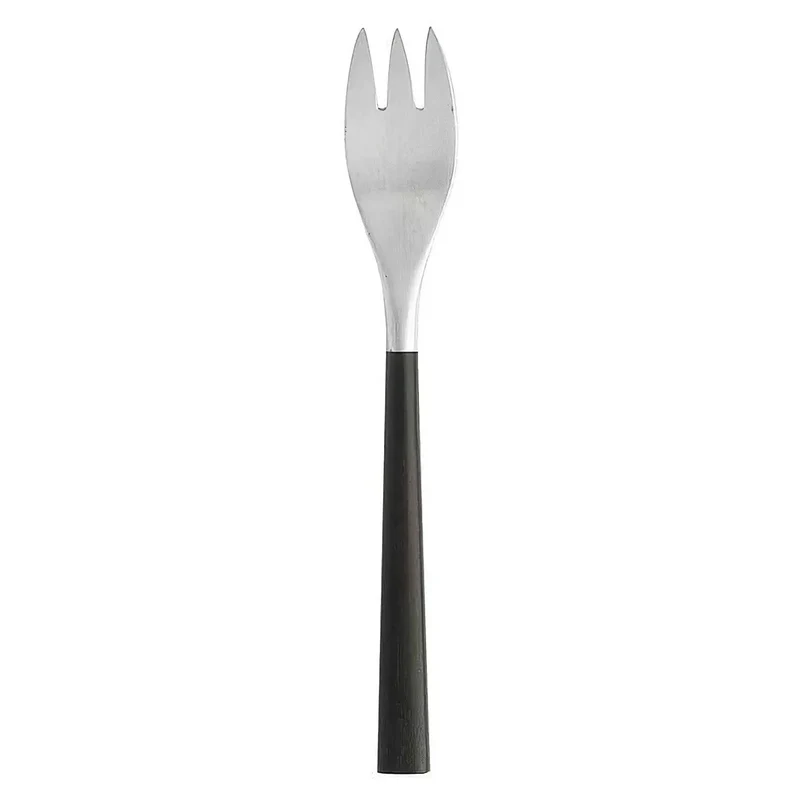Nihon Yoshokki 19Cm Dessert Fork W/ Black Handle -