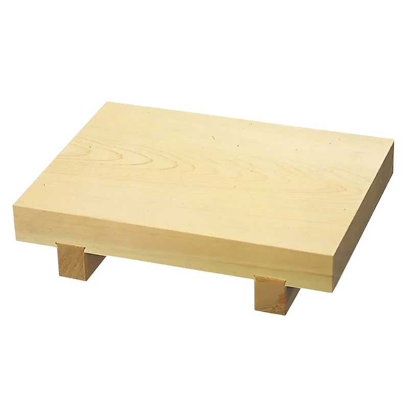 Shimojima Hinoki Cypress Wooden Sushi Geta Plate For 4 servings